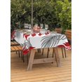 thumbnail image 3 of Outdoor Tablecloth with Umbrella Hole for Patio/Picnic/Party/Camping, Red Leaves Waterproof Table Cloth Rectangle Table Cover Washable, Willow Leaf Abstract Plants Rustic Branch (60"x 120"), 3 of 8