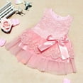 thumbnail image 3 of GYRATEDREAM Toddler Girls Princess Dress Lace Floral Print Dress Crew Neck Tutu Tulle Skirt Summer Dresses for 10-12M, 3 of 9