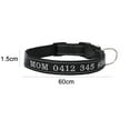thumbnail image 2 of Collar de perro personalizado, nombre de mascota y número de teléfono bordados personalizados, anillo en D de liberación rápida, 2 of 5