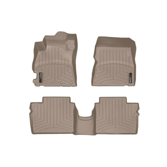 WeatherTech Custom Fit FloorLiners compatible with 2012-2015 Nissan Versa - 1st & 2nd Row, Tan