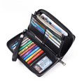 thumbnail image 4 of Cartera de mujer de PU con cepillo antirrobo, billetera de mujer de gran capacidad, billetera de múltiples tarjetas larga, 4 of 5