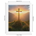 thumbnail image 2 of Paint By Numbers Kit for Adults Beginner - DIY Sunset Cross Mountain Flowers Canvas Painting Kits for Adults, Frameless Paint By Number for Adults for Home Wall Decor 16x20 Inch, 2 of 7
