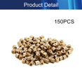 thumbnail image 4 of HUGFEGWE M3x5mm Female Thread Knurled Nuts,150PCS Hx5mm OD Brass Threaded Insert Embedment Nuts Hydraulic Welded Joint Injection Molding Assortment Kit for 3D Printing Injection Molding CJB91-25024, 4 of 7