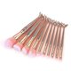 thumbnail image 1 of 10 pcs Rose Gold Mermaid Glitter Makeup Brush Set for Girls, Synthetic Hair Cosmetic Foundation, 1 of 5