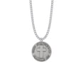 thumbnail image 2 of Extel Large Round Nickel Silver U.S. Army Medal Pendant with Christ Strengthens Me on Back for Men with 24" chain, 2 of 6