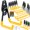 12 Pack Yellow, variant on 18 Pack Garage Hooks Heavy Duty, Wall Mount Ladder Hooks | Storage Organizer With a non-slip coating for Hanging Bicycles Garden Tools Ladders Hoses Ropes and Loose Items(Black)