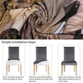 thumbnail image 4 of SearchI Dining  Chair Covers Slipcovers, Spandex Fabric  Removable Washable Short Parsons  Chair Covers  Dining ,, 4 of 8