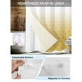 thumbnail image 3 of No Hook Cloth Fabric Shower Curtain with Snap in Liner, Moroccan Geometric Waterproof Shower Curtains Set with See Through Top Window, Abstract Plaid Modern Ombre Bath Curtains Shower 66"x72", 3 of 6