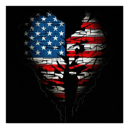 

Placemats Set of 1 Non Slip Place Mats Dining Table Mats American Flag Retro Style