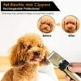 thumbnail image 6 of Dog Shaver Clippers Low Noise Rechargeable Cordless Electric Quiet Hair Clipper Grooming Kit Set, 6 of 9