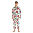 thumbnail image 3 of FORMRS Onesies Pajama for Adults Unisex Hoodie Winter Jumpsuit One Piece Sleepwear, Sizes S-2XL, Vibrant Strawberries, 3 of 7