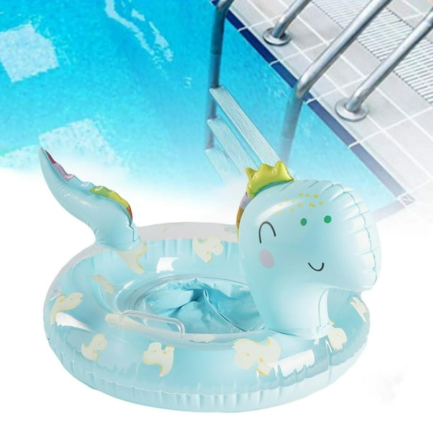 Flotador de natación Cola inflable azul Asiento de barco