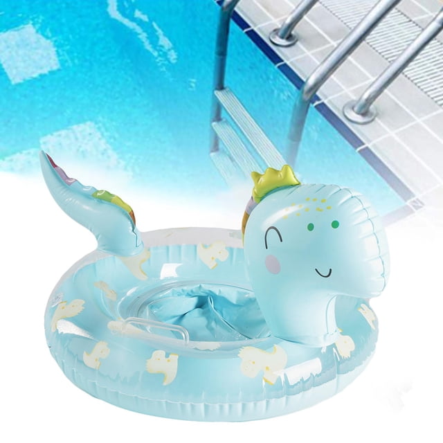 Flotador de natación Cola inflable azul Asiento de barco