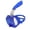 Blue, variant on GKV Dual Window Snorkel Mask Set for Adults – Anti-Fog Dry Top Snorkel Kit, Leak-Proof Tempered Glass Mask with Carry Bag for Snorkeling, Freediving & Scuba Diving
