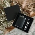thumbnail image 7 of Toptie 8 oz Stainless Steel Hip Flask Set with Funnel & Cups, Black Leather Wrapped Gift Flask, 7 of 7