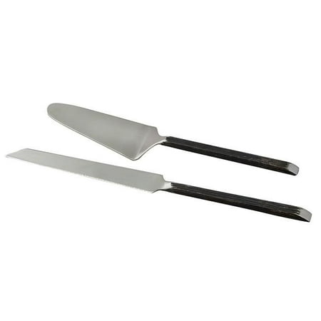 

Jiallo 70007 Gibraltar Cake Servers Set 2 Tone Black Matte & Stainless Steel