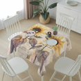 thumbnail image 6 of Sunflower Vintage Table Cloth Waterproof Tablecloths, Farmhouse Botanical Floral Butterfly Tablecloth Dining Table Cover for Kitchen Party Tabletop Outdoor, Square Tablecloth 54x54 Inch, 6 of 9
