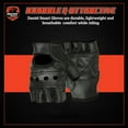 thumbnail image 5 of DS Daniel Smart Men's Leather Motorcycle Gloves, Fingerless, Lightweight, M, 5 of 6