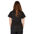 thumbnail image 2 of UltraSoft Premium 3 Pocket Mock Wrap Medical Scrub Top For Women - JUNIOR FIT 36146-XX-Small (Black), 2 of 3