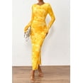 thumbnail image 3 of Vestido Maxi Ajustado de Manga Larga con Estampado Floral PRETTYGARDEN XL, 3 of 8