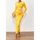 thumbnail image 3 of Vestido Maxi Ajustado de Manga Larga con Estampado Floral PRETTYGARDEN XL, 3 of 8