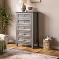 thumbnail image 5 of LINSY HOME Dresser for Bedroom, 5 Drawer Dresser with Metal Handles, Wood Chest of Drawers, Tall Dresser for Living Room, Entryway, and Closet, Gray, 5 of 8