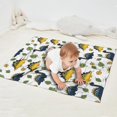 thumbnail image 2 of White Cartoon Dinosaurs Green Yellow Leaves Pattern Blanket,Comfortable Soft Flannel Throw Blanket,All Season,Warm Lightweight Blankets for Sofa Bed Couch Living Room Chair,30"x40", 2 of 4