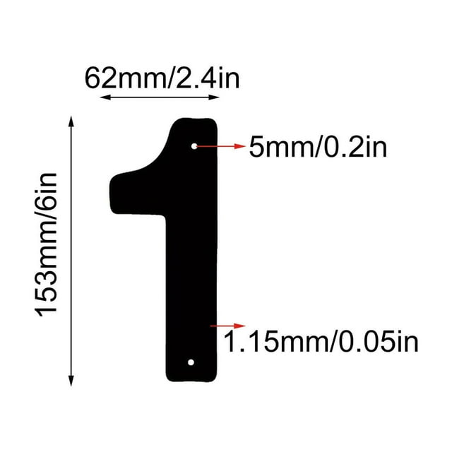 Hyknon Holiday Home Decor Three-dimensional Iron Art Number House Number Screw Home House Number Sign for Party Office Living Room