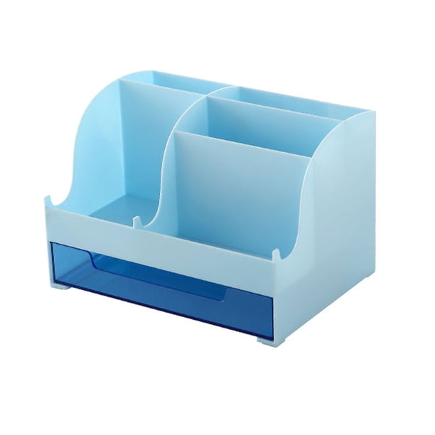Organizador Multifuncional de escritorio HappyWare para Oficina Escuela Hogar Cosmeticos azul