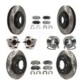 thumbnail image 1 of Transit Auto Front Rear Hub Bearing Assembly Coated Disc Brake Rotor and Semi-Metallic Pads Kit (10Pc) for Car 2014 Kia Forte SX with 15" Factory Wheels - Left Right Side (Driver Passenger) KBB-107383, 1 of 2