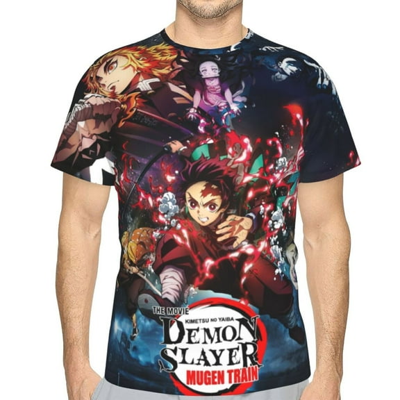 Demon Slayer: Kimetsu No Yaiba Unisex 3d Pattern Printed Short Sleeve T-Shirts Casual Graphics Tees Small