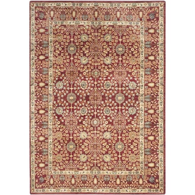 Safavieh Valencia Tapis Traditionnel Rouge - 5 Pieds x 8 Pieds