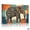 C, variant on XaaKee Tribal Elephant Downward Trunk Canvas Wall Art Prints Animal Wildlife Relaxed Portrait Inner Framed 18*12Inch