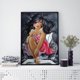 thumbnail image 5 of Cuadros Decorativos Taladro redondo completo 5D Kit de mujer gorda de felicidad DIY pintura de diamante (sz762) Wdftyju embutido en tela, 5 of 9