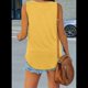 thumbnail image 5 of Camisetas Sin Mangas con Cuello en V para Mujer, Color Amarillo, Talla S, 5 of 6
