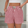 thumbnail image 3 of SOMER Women’s Pajama Shorts Gingham Plaid Boxer Lounge Sleep Shorts Casual Bottoms 2026 Summer M, 3 of 6