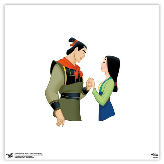Gallery Pops Disney Mulan - Li Shang and Mulan Wall Art, Unframed Version, 12" x 12"