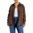 thumbnail image 7 of RealSize Women's Plus Size Corduroy Shacket, 7 of 7