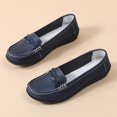 thumbnail image 7 of AUDeals Women Nurse Shoes, Soft Flat Slip On Shoes, Breathable Woven Walking Sneakers with Arch Support and Lightweight Feel (Dark Blue, 6), 7 of 7