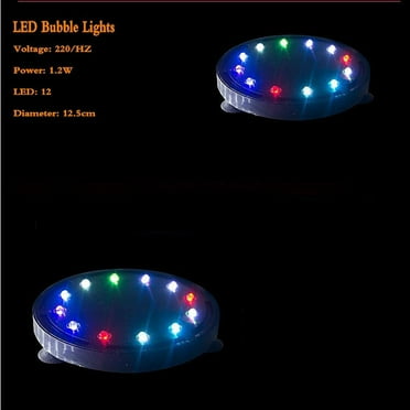 Zmeidao Clearance 12 LED Submersible Bubble Light Stone for Aquarium Fish Tank Pump Curtain UK
