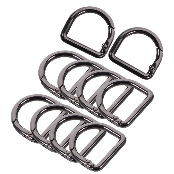 WORGEOUS 10 Pcs Backpack Strap Clip Canopy Hooks Key Cable Bungee Black
