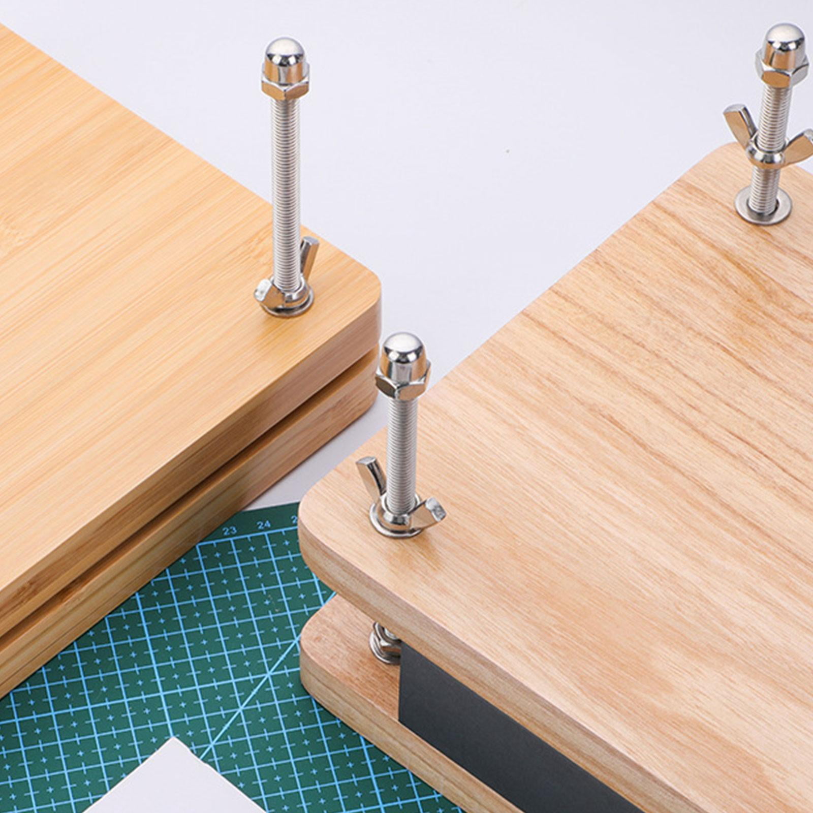 balikha , Book Binding Board, DIY Crafting, Multifunction,Handmade Paper Press for Enthusiasts,Book Binding,Home Use,Office Bamboo Wood