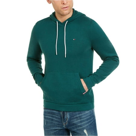 TOMMY HILFIGER Mens Green Long Sleeve Crew Neck Cotton Pullover Sweater L