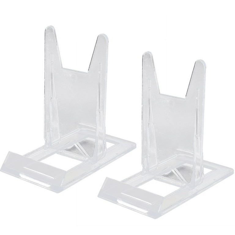 QIFEI Acrylic Slant Sign Holder Plastic Display Stand Table Top