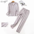 thumbnail image 1 of Conjuntos de pijamas cálidos para mujer, ropa de dormir de franela de algodón para el hogar, pijamas con estampado a cuadros para mujer, ropa de dormir de talla grande, Otoño e Invierno, 1 of 4