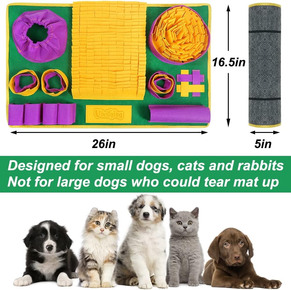 General Snuffle Mat for Dogs, Interactive Dog Puzzle Toys for Boredom and Mental Stimulation, Sniff Mat Helps Puppy and Cats Slow Eating and Keep Busy