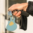 thumbnail image 4 of Miangastore Leather Pick Holder Keychain Mini Guitar Shape Plectrum Case Bag With Keychain (green), 4 of 9