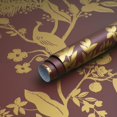 Red Vintage Floral Wallpaper Peel And Stick Wallpaper Gold And Red Leaf