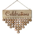thumbnail image 1 of Cateissary Placa de tablero de cuenta regresiva rústica de madera, colgante Natural, arte de pared de ambiente cálido artístico, manualidades para boda, Decoración del hogar JM01090 Cateissary HA011602-04, 1 of 6