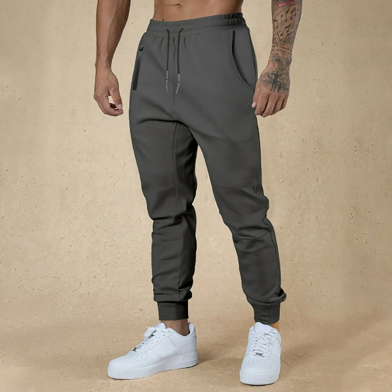 Entyinea Mens Loungewear Tapered Track Pants with Pockets for Running XXL Dark Gray Walmart